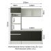 Cozinha Compacta Madesa Topazio com Balcão e Tampo - Branco/Preto