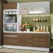 Cozinha Compacta Madesa Topazio com Balcão e Tampo - Branco/Rustic