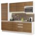 Cozinha Completa 100% MDF Madesa Acordes 240001 com Armário e Balcão - Branco/Rustic