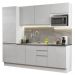 Cozinha Completa 100% MDF Madesa Acordes 240001 com Armário e Balcão - Frentes Branco Brilho