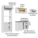 Cozinha Completa 100% MDF Madesa Acordes 250004 com Armário e Balcão - Frentes Branco Brilho