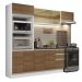 Cozinha Completa 100% MDF Madesa Acordes 250004 com Armário e Balcão (Com Tampo) - Branco/Rustic