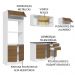 Cozinha Completa 100% MDF Madesa Acordes 250004 com Armário e Balcão (Com Tampo) - Branco/Rustic
