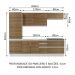 Cozinha Completa 100% MDF Madesa Acordes 260001 com Armário e Balcão - Branco/Rustic