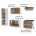 Cozinha Completa 100% MDF Madesa Acordes 260001 com Armário e Balcão - Branco/Rustic