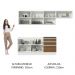 Cozinha Completa 100% MDF Madesa Acordes 260003 com Armário e Balcão - Branco/Rustic