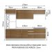 Cozinha Completa 100% MDF Madesa Acordes 270006 com Armário e Balcão - Branco/Rustic