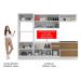 Cozinha Completa 100% MDF Madesa Acordes 270006 com Armário e Balcão - Branco/Rustic