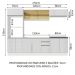 Cozinha Completa 100% MDF Madesa Acordes 270007 com Armário e Balcão - Frentes Branco Brilho