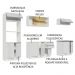 Cozinha Completa 100% MDF Madesa Acordes 270007 com Armário e Balcão - Frentes Branco Brilho