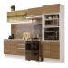 Cozinha Completa 100% MDF Madesa Acordes 270008 com Armário e Balcão - Branco/Rustic