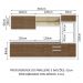 Cozinha Completa 100% MDF Madesa Acordes 310001 com Armário e Balcão - Branco/Rustic