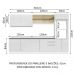 Cozinha Completa 100% MDF Madesa Acordes 310001 com Armário e Balcão - Frentes Branco Brilho