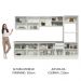 Cozinha Completa 100% MDF Madesa Acordes 310001 com Armário e Balcão - Frentes Branco Brilho
