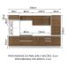 Cozinha Completa 100% MDF Madesa Acordes 330005 com Armário e Balcão - Branco/Rustic