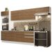 Cozinha Completa 100% MDF Madesa Acordes 330006 com Armário e Balcão - Branco/Rustic