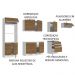Cozinha Completa 100% MDF Madesa Acordes 330006 com Armário e Balcão - Branco/Rustic