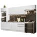 Cozinha Completa 100% MDF Madesa Acordes 330006 com Armário e Balcão - Frentes Branco Brilho