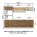 Cozinha Completa 100% MDF Madesa Smart 250 cm Modulada Com Balcão e Tampo - Branco/Rustic/Crema