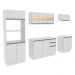 Cozinha Completa 100% MDF Madesa Smart 250 cm Modulada Com Balcão e Tampo