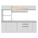 Cozinha Completa 100% MDF Madesa Smart 250 cm Modulada Com Balcão e Tampo