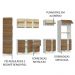 Cozinha Completa 100% MDF Madesa Smart 300 cm Modulada Com Armário e Balcão - Branco/Rustic/Crema