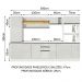 Cozinha Completa 100% MDF Madesa Smart 300 cm Modulada Com Armário, Balcão e Tampo - Frentes Branco Brilho