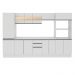 Cozinha Completa 100% MDF Madesa Smart 300 cm Modulada Com Armário, Balcão e Tampo