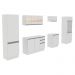 Cozinha Completa 100% MDF Madesa Smart 300 cm Modulada Com Armário, Balcão e Tampo