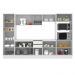 Cozinha Completa 100% MDF Madesa Smart 300 cm Modulada Com Armário, Balcão e Tampo