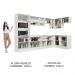 Cozinha Completa 100% MDF Madesa Smart Modulada de Canto - Frentes Branco Brilho