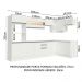 Cozinha Completa 100% MDF Madesa Smart Modulada de Canto