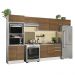 Cozinha Completa Madesa 100% MDF Acordes Com Armário e Balcão - Rustic/Branco