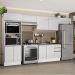 Cozinha Completa Madesa 100% MDF Acordes Com Armário e Balcão Portas Branco Brilho