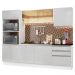 Cozinha Completa Madesa 100% MDF Acordes com Armário e Balcão Portas Branco Brilho (Sem Tampo e Pia)