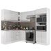 Cozinha Completa Madesa 100% MDF Acordes de Canto Portas Branco Brilho (Sem Tampo e Pia)