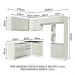 Cozinha Completa Madesa 100% MDF Acordes de Canto Portas Branco Brilho (Sem Tampo e Pia)
