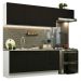 Cozinha Completa Madesa Agata 260002 com Armário e Balcão (Sem Tampo e Pia) - Branco/Preto