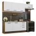 Cozinha Completa Madesa Agata 260002 com Armário e Balcão (Sem Tampo e Pia) - Rustic/Branco