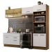 Cozinha Completa Madesa Agata 27000 com Armário e Balcão (Sem Tampo e Pia) - Rustic/Branco