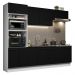 Cozinha Completa Madesa Agata 270001 com Armário e Balcão (Sem Tampo e Pia) - Branco/Preto
