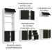 Cozinha Completa Madesa Agata 270001 com Armário e Balcão (Sem Tampo e Pia) - Branco/Preto