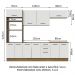 Cozinha Completa Madesa Agata 270001 com Armário e Balcão (Sem Tampo e Pia) - Rustic/Branco