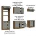 Cozinha Completa Madesa Agata 270001 com Armário e Balcão (Sem Tampo e Pia) – Rustic/Cinza