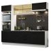 Cozinha Completa Madesa Agata 270003 com Armário e Balcão (Sem Tampo e Pia) - Branco/Preto