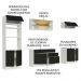 Cozinha Completa Madesa Agata 270003 com Armário e Balcão (Sem Tampo e Pia) - Branco/Preto