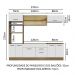 Cozinha Completa Madesa Agata 270003 com Armário e Balcão (Sem Tampo e Pia) - Rustic/Branco