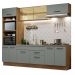 Cozinha Completa Madesa Agata 270003 com Armário e Balcão (Sem Tampo e Pia) - Rustic/Cinza