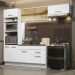 Cozinha Completa Madesa Agata 270004 com Armário e Balcão (Sem Tampo e Pia) - Branco