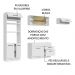 Cozinha Completa Madesa Agata 270004 com Armário e Balcão (Sem Tampo e Pia) - Branco
